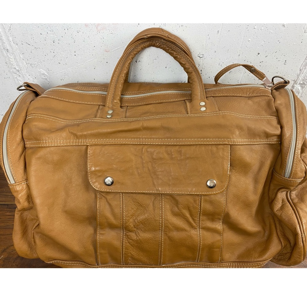 VINTAGE LEATHER weekender - Picture 2 of 10